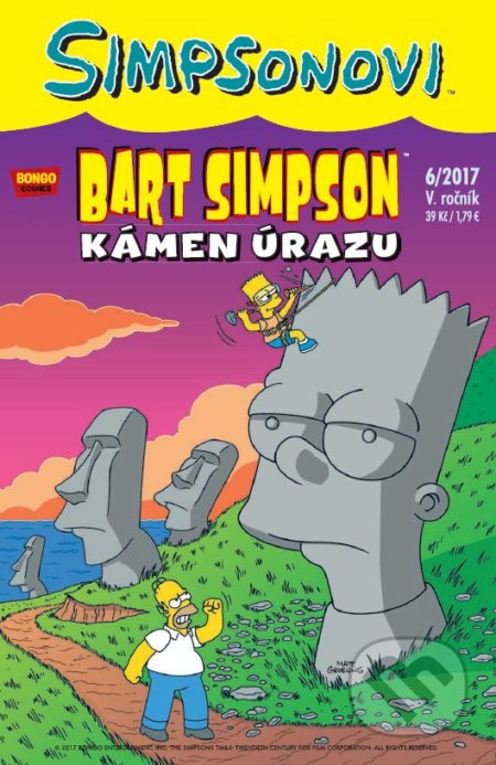 Kniha: Bart Simpson: Kámen úrazu (Matt Groening). Crew, 2017 Kniha: Bart Simpson: Kámen úrazu (Matt Groening). Crew, 2017