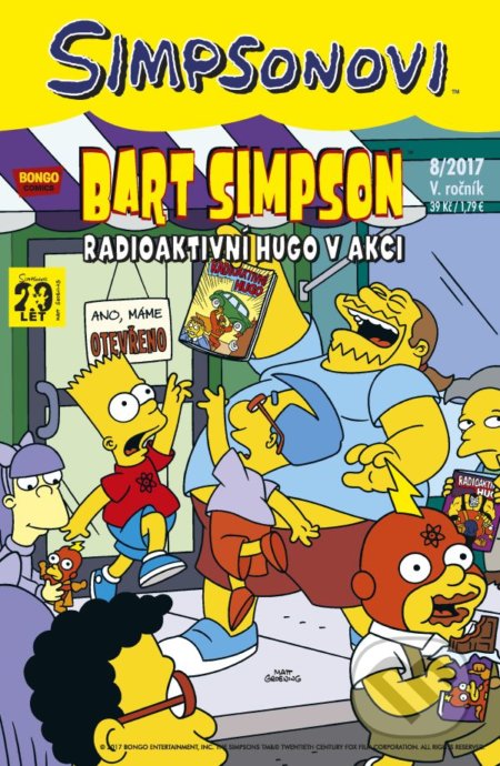 Kniha: Bart Simpson: Radioaktivní Hugo v akci (Matt Groening). Crew, 2017 Kniha: Bart Simpson: Radioaktivní Hugo v akci (Matt Groening). Crew, 2017