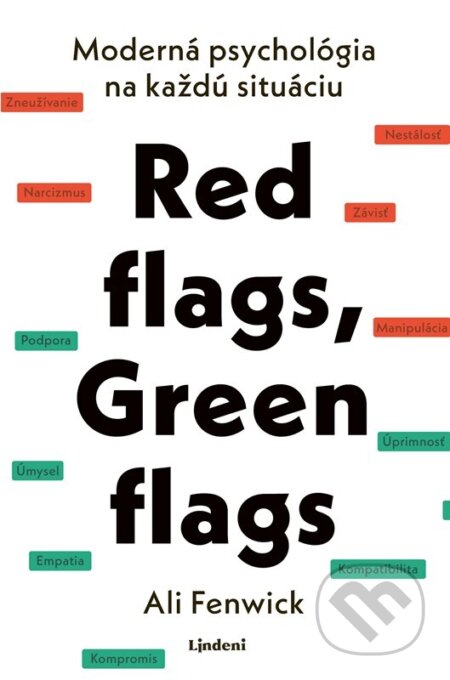Kniha: Red flags, Green flags (Ali Fenwick). Lindeni, 2025 Kniha: Red flags, Green flags (Ali Fenwick). Lindeni, 2025