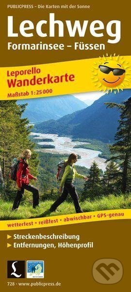 Lechweg, Formarinsee-Füssen 1:25 000 / turistická mapa (freytag&berndt). freytag&berndt, 2019 Lechweg, Formarinsee-Füssen 1:25 000 / turistická mapa (freytag&berndt). freytag&berndt, 2019
