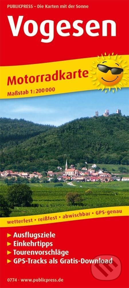 Vogesen 1:200 000 / motocyklová mapa (freytag&berndt). freytag&berndt, 2018 Vogesen 1:200 000 / motocyklová mapa (freytag&berndt). freytag&berndt, 2018