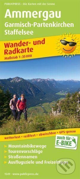 Ammergau, Garmisch-Partenkirchen, Staffelsee 1:35 000 / turistická a cykloturistická mapa (freytag&berndt). freytag&berndt, 2018 Ammergau, Garmisch-Partenkirchen, Staffelsee 1:35 000 / turistická a cykloturistická mapa (freytag&berndt). freytag&berndt, 2018
