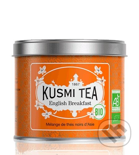 Kávy a čaje: Kusmi Tea Sypaný čierny čaj English Breakfast Bio, kovová dóza 100 g (Kusmi Tea). Kusmi Tea, 2024 Kávy a čaje: Kusmi Tea Sypaný čierny čaj English Breakfast Bio, kovová dóza 100 g (Kusmi Tea). Kusmi Tea, 2024