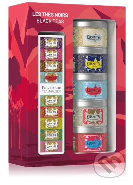 Kávy a čaje: Kusmi Tea Darčeková súprava Black teas so sitkom na čaj (Kusmi Tea). Kusmi Tea, 2024 Kávy a čaje: Kusmi Tea Darčeková súprava Black teas so sitkom na čaj (Kusmi Tea). Kusmi Tea, 2024