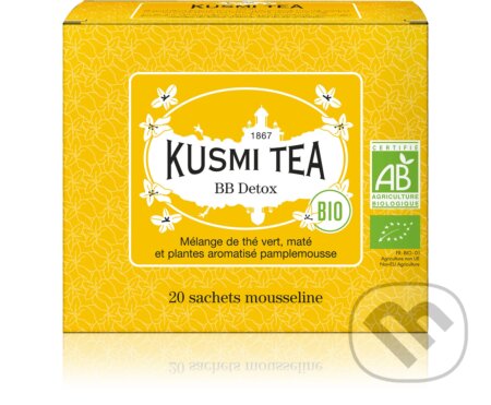 Kávy a čaje: Kusmi Tea Porciovaný zelený čaj BB Detox Bio, 20 vrecúšok (Kusmi Tea). Kusmi Tea, 2024 Kávy a čaje: Kusmi Tea Porciovaný zelený čaj BB Detox Bio, 20 vrecúšok (Kusmi Tea). Kusmi Tea, 2024