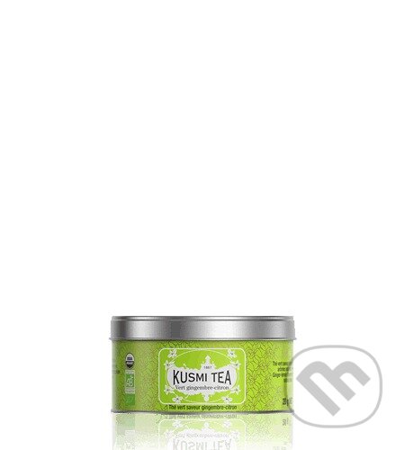 Kávy a čaje: Kusmi Tea Sypaný zelený čaj Green Ginger Lemon Bio, kovová dóza 20 g (Kusmi Tea). Kusmi Tea, 2024 Kávy a čaje: Kusmi Tea Sypaný zelený čaj Green Ginger Lemon Bio, kovová dóza 20 g (Kusmi Tea). Kusmi Tea, 2024