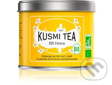 Kávy a čaje: Kusmi Tea Sypaný zelený čaj BB Detox Bio, kovová dóza 100 g (Kusmi Tea). Kusmi Tea, 2024 Kávy a čaje: Kusmi Tea Sypaný zelený čaj BB Detox Bio, kovová dóza 100 g (Kusmi Tea). Kusmi Tea, 2024