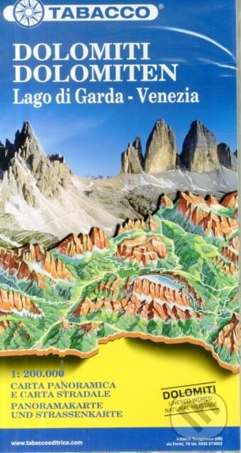 Kniha: Dolomites / Lake Garda / Venice road map & panoramic map (). , 2019 Kniha: Dolomites / Lake Garda / Venice road map & panoramic map (). , 2019