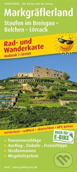 Markgräflerland, Staufen im Breisgau-Belchen-Lörrach 1:50 000 / cyklistická a turistická mapa (freytag&berndt). freytag&berndt, 2019 Markgräflerland, Staufen im Breisgau-Belchen-Lörrach 1:50 000 / cyklistická a turistická mapa (freytag&berndt). freytag&berndt, 2019