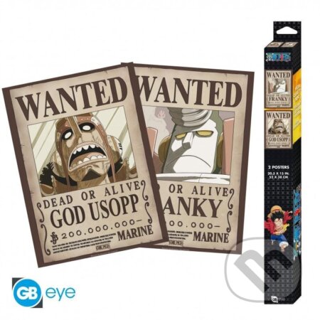 One Piece Set plagátov - Wanted Usopp & Franky 2 ks (ABYstyle). ABYstyle, 2024 One Piece Set plagátov - Wanted Usopp & Franky 2 ks (ABYstyle). ABYstyle, 2024