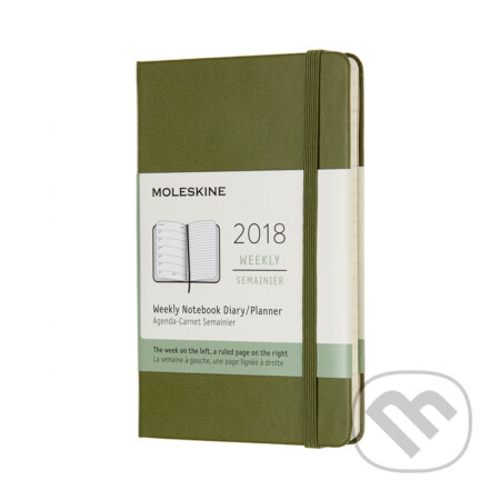 Moleskine – 12-mesačný plánovací zelený zápisník 2018, Moleskine, 2017