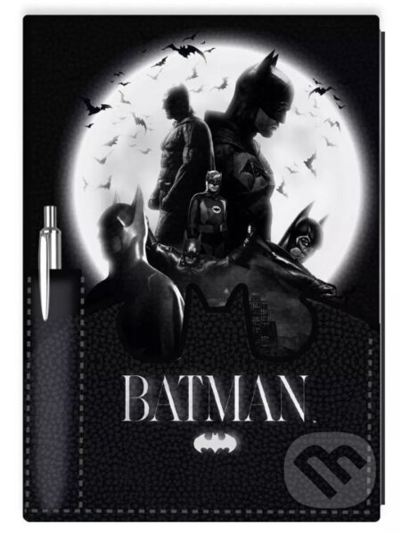 Poznámkový A5 blok s perom DC Comics - Batman: Temný rytier (Batman). Batman, 2024 Poznámkový A5 blok s perom DC Comics - Batman: Temný rytier (Batman). Batman, 2024