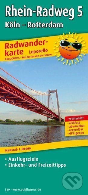 Kniha: Rýnská cyklostezka 5, Kolín-Rotterdam 1:50 000 / cyklistická mapa (freytag&berndt). freytag&berndt, 2017 Kniha: Rýnská cyklostezka 5, Kolín-Rotterdam 1:50 000 / cyklistická mapa (freytag&berndt). freytag&berndt, 2017