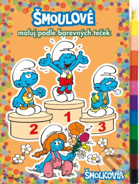 Kniha: Šmoulové - Maluj podle barevných teček + MAXI voskovka (Akim). Akim, 2024 Kniha: Šmoulové - Maluj podle barevných teček + MAXI voskovka (Akim). Akim, 2024