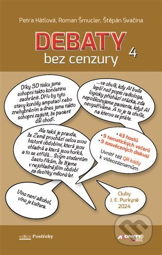 Kniha: Debaty bez cenzury 4 (Petra Hátlová, Štěpán Svačina a Roman Šmucler). Axonite, 2024 Kniha: Debaty bez cenzury 4 (Petra Hátlová, Štěpán Svačina a Roman Šmucler). Axonite, 2024