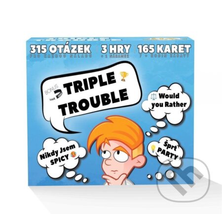Společenská hra: Triple Trouble PACK - Karetní párty set (David Batelka). Hry na zdraví Společenská hra: Triple Trouble PACK - Karetní párty set (David Batelka). Hry na zdraví