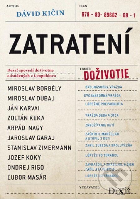 E-kniha: Zatratení (Dávid Kičin). Dixit, 2014 E-kniha: Zatratení (Dávid Kičin). Dixit, 2014