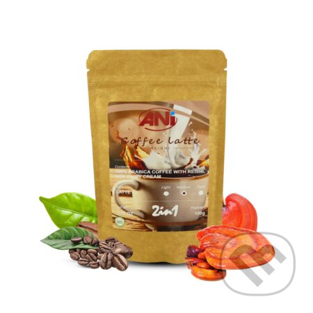 Reishi Latte 2v1 instantná káva 100g (1+1), Ani, 2017
