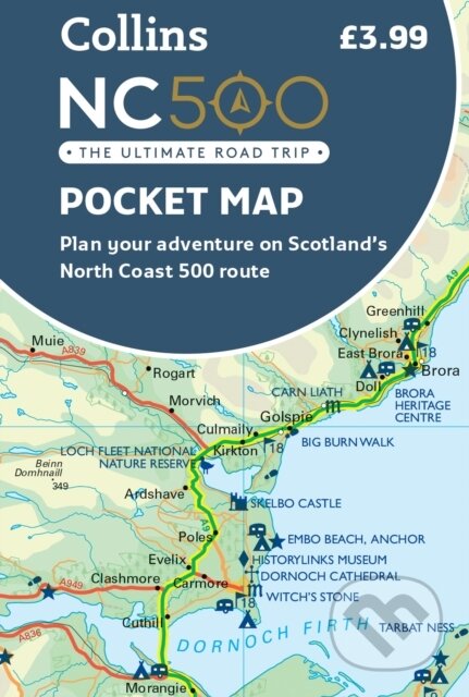 Kniha: NC500 Pocket Map (Collins Maps). Collins, 2022 Kniha: NC500 Pocket Map (Collins Maps). Collins, 2022