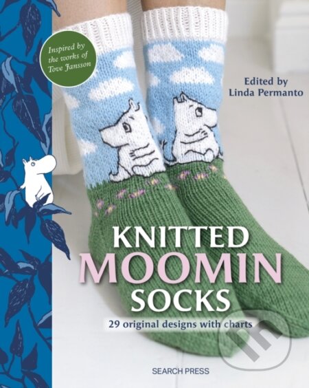 Kniha: Knitted Moomin Socks (Linda Permanto, Moomin a Paula Nivukoski). Search Press, 2024 Kniha: Knitted Moomin Socks (Linda Permanto, Moomin a Paula Nivukoski). Search Press, 2024