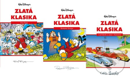 Kniha: Disney: Zlatá klasika 1-3 (kolekce) (Carl Barks, Don Rosa a Romano Scarpa). Egmont ČR, 2017 Kniha: Disney: Zlatá klasika 1-3 (kolekce) (Carl Barks, Don Rosa a Romano Scarpa). Egmont ČR, 2017