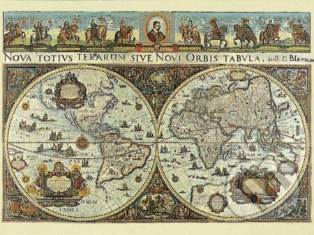 Historická mapa sveta z roku 1665, Ravensburger