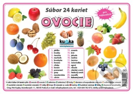 Kniha: Súbor 24 kariet - Ovocie (Kupka). Kupka, 2017 Kniha: Súbor 24 kariet - Ovocie (Kupka). Kupka, 2017