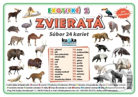 Kniha: Súbor 24 kariet - Zvieratá (exotické 2) (Petr Kupka). Kupka, 2017 Kniha: Súbor 24 kariet - Zvieratá (exotické 2) (Petr Kupka). Kupka, 2017