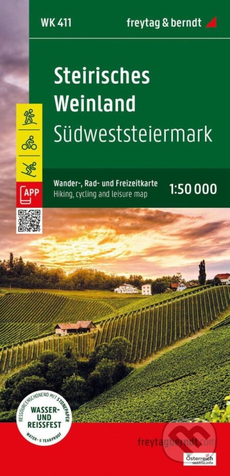 Kniha: Štýrská vinařská oblast 1:50 000 / turistická, cyklistická a rekreační mapa (freytag&berndt). freytag&berndt, 2024 Kniha: Štýrská vinařská oblast 1:50 000 / turistická, cyklistická a rekreační mapa (freytag&berndt). freytag&berndt, 2024