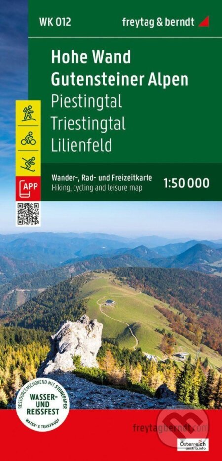 Kniha: Hohe Wand - Gutensteinské Alpy 1:50 000 / turistická, cyklistická a rekreační mapa (freytag&berndt). freytag&berndt, 2024 Kniha: Hohe Wand - Gutensteinské Alpy 1:50 000 / turistická, cyklistická a rekreační mapa (freytag&berndt). freytag&berndt, 2024