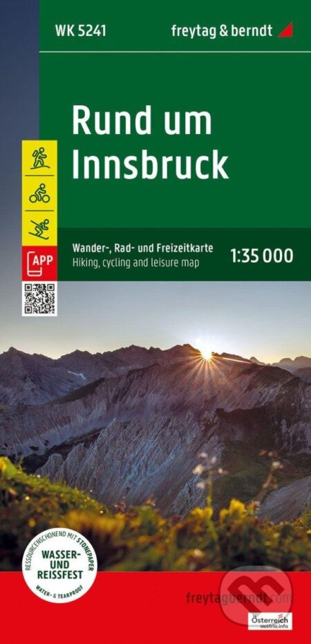 Kniha: Okolí Innsbrucku 1:35 000 / turistická, cyklistická a rekreační mapa (freytag&berndt). freytag&berndt, 2024 Kniha: Okolí Innsbrucku 1:35 000 / turistická, cyklistická a rekreační mapa (freytag&berndt). freytag&berndt, 2024