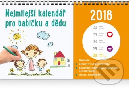 Nejmilejší kalendář pro babičku a dědu 2018 - Monika Kopřivová, Babičkářství, 2017