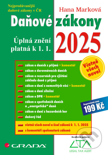E-kniha: Daňové zákony 2025 (Hana Marková). Grada, 2025 E-kniha: Daňové zákony 2025 (Hana Marková). Grada, 2025