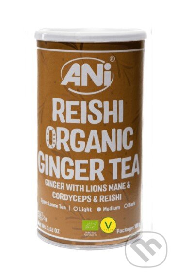 Kávy a čaje: Zázvorový Reishi BIO čaj s Lion’s Mane & Cordyceps (Ani). Ani Kávy a čaje: Zázvorový Reishi BIO čaj s Lion’s Mane & Cordyceps (Ani). Ani