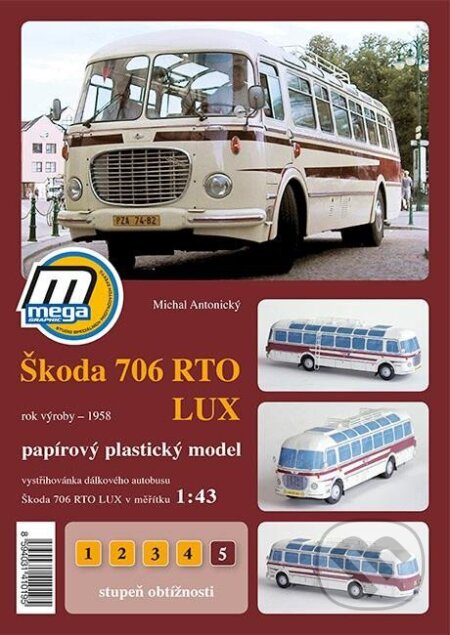 Kniha: Autobus Škoda 706 RTO LUX - Papírový plastický model (Michal Antonický). MegaGraphic, 2025 Kniha: Autobus Škoda 706 RTO LUX - Papírový plastický model (Michal Antonický). MegaGraphic, 2025