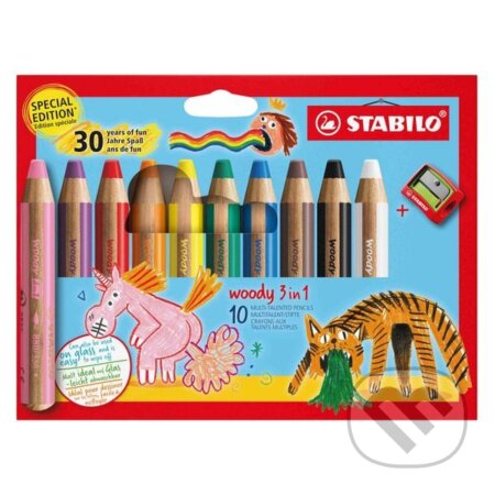STABILO woody 3 in 1 - sada 10 ks s ořezávátkem (STABILO). STABILO STABILO woody 3 in 1 - sada 10 ks s ořezávátkem (STABILO). STABILO