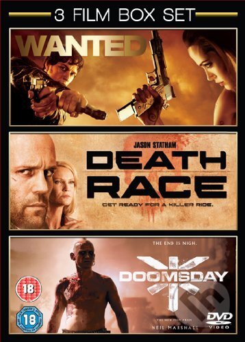 Film: Wanted / Death Race / Doomsday (Neil Marshall, Paul W.S. Anderson a Timur Bekmambetov) (DVD). , 2009 Film: Wanted / Death Race / Doomsday (Neil Marshall, Paul W.S. Anderson a Timur Bekmambetov) (DVD). , 2009