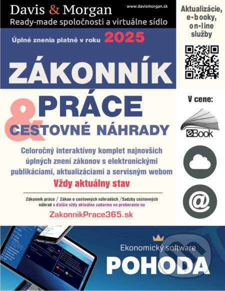 E-kniha: Zákonník práce a Cestovné náhrady 2025 (DonauMedia). DonauMedia, 2025 E-kniha: Zákonník práce a Cestovné náhrady 2025 (DonauMedia). DonauMedia, 2025