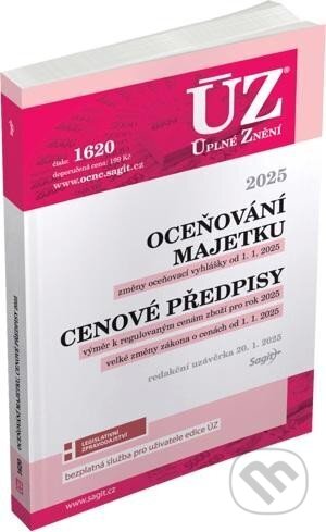 Kniha: Úplné Znění - 1620 Oceňování majetku, Cenové předpisy, 2025 (Autorský kolektiv). Sagit, 2025 Kniha: Úplné Znění - 1620 Oceňování majetku, Cenové předpisy, 2025 (Autorský kolektiv). Sagit, 2025