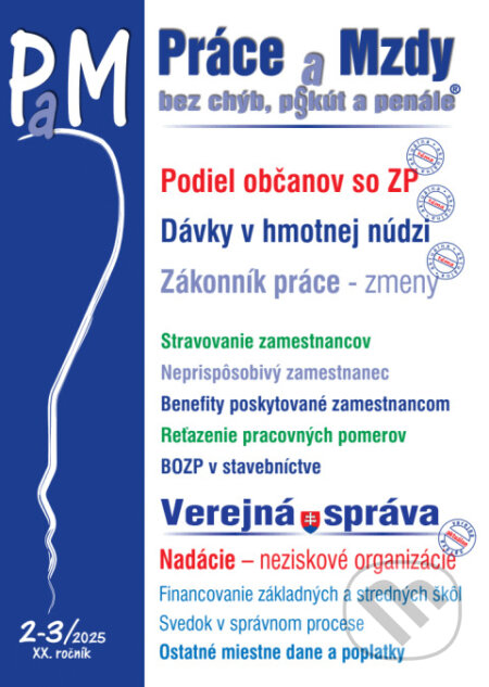 Kniha: Práce a Mzdy bez chýb, pokút a penále č. 2-3 / 2025 - Povinný podiel občanov so ZP (Poradca s.r.o.). Poradca s.r.o., 2025 Kniha: Práce a Mzdy bez chýb, pokút a penále č. 2-3 / 2025 - Povinný podiel občanov so ZP (Poradca s.r.o.). Poradca s.r.o., 2025