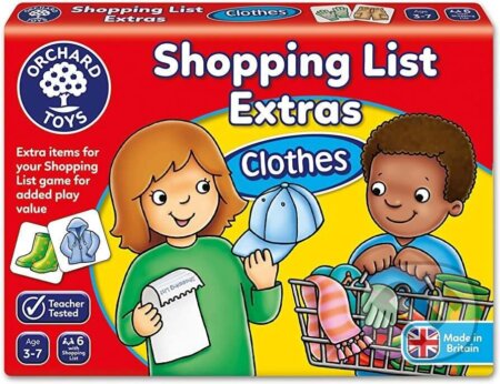 Společenská hra: Shopping list - clothes (Nákupný zoznam - oblečenie) (Orchard Toys). Orchard Toys, 2025 Společenská hra: Shopping list - clothes (Nákupný zoznam - oblečenie) (Orchard Toys). Orchard Toys, 2025