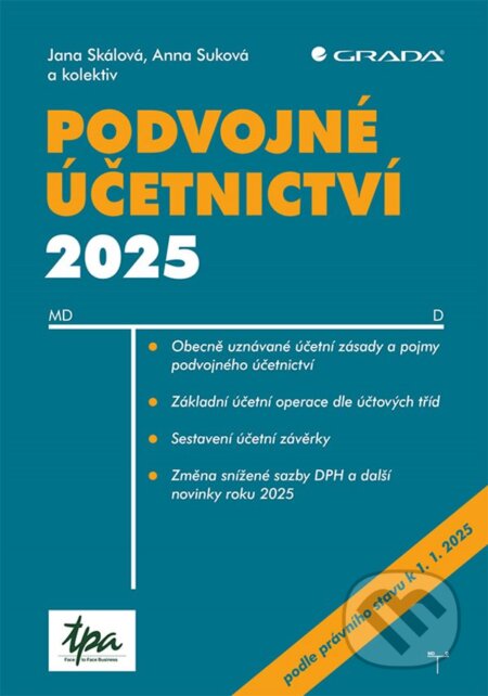 Kniha: Podvojné účetnictví 2025 (Anna Suková a Jana Skálová). Grada, 2025 Kniha: Podvojné účetnictví 2025 (Anna Suková a Jana Skálová). Grada, 2025