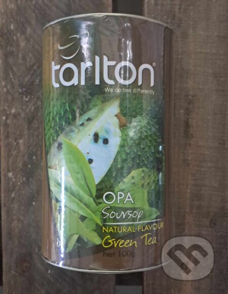 Kávy a čaje: TARLTON Green Soursop (Bio - Racio). Bio - Racio, 2025 Kávy a čaje: TARLTON Green Soursop (Bio - Racio). Bio - Racio, 2025