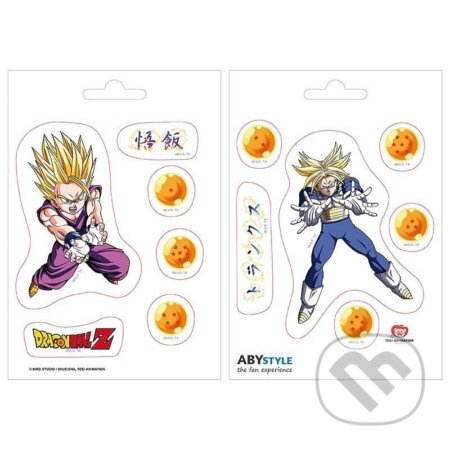 Samolepky Dragon Ball - Gohan & Trunks (ABYstyle). ABYstyle, 2025 Samolepky Dragon Ball - Gohan & Trunks (ABYstyle). ABYstyle, 2025