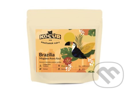 Kávy a čaje: Brazília Mogiana Arara Azul (Kocúr). Kocúr, 2025 Kávy a čaje: Brazília Mogiana Arara Azul (Kocúr). Kocúr, 2025