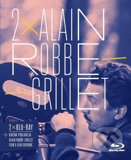 Film: Alain Robbe Grillet Komplet (2x blu-ray + kniha Film a jeho dvojník) (Alain Robbe Grillet) (Blu-ray). Slovenský filmový ústav, 2025 Film: Alain Robbe Grillet Komplet (2x blu-ray + kniha Film a jeho dvojník) (Alain Robbe Grillet) (Blu-ray). Slovenský filmový ústav, 2025