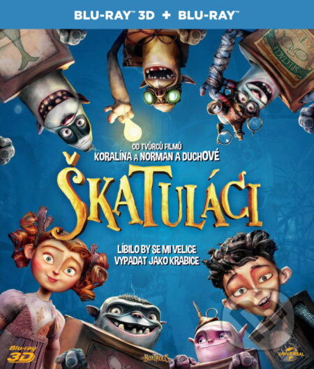 Film: Škatuliaci (Anthony Stacchi a Graham Annable) (Blu-ray). Bonton Film, 2015 Film: Škatuliaci (Anthony Stacchi a Graham Annable) (Blu-ray). Bonton Film, 2015