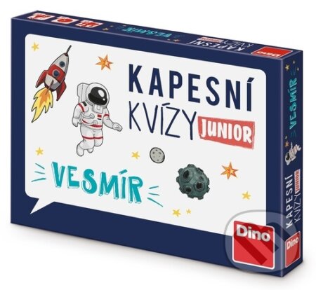 Spoločenská hra: Hra Kapesní kvízy Junior Vesmír (Dino). Dino, 2025 Spoločenská hra: Hra Kapesní kvízy Junior Vesmír (Dino). Dino, 2025