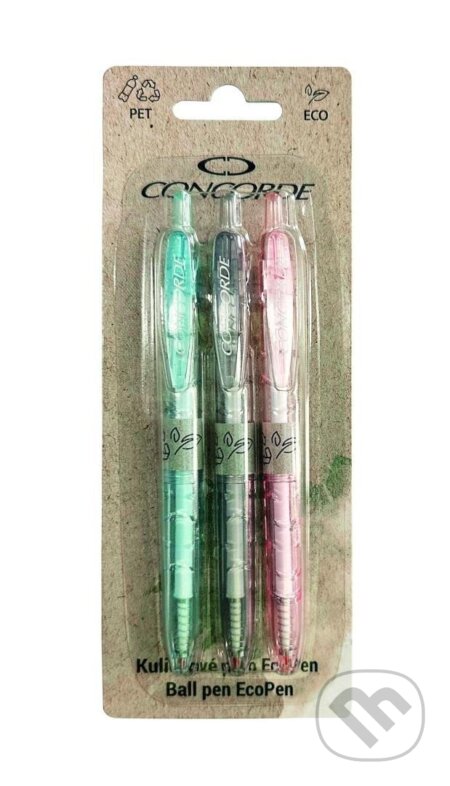 Kuličkové pero CONCORDE EcoPen 0,5mm - 3ks (Concorde). Concorde Kuličkové pero CONCORDE EcoPen 0,5mm - 3ks (Concorde). Concorde