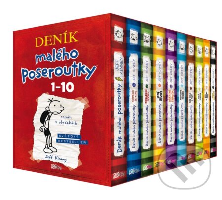Kniha: Deník malého poseroutky BOX 1-10 (Jeff Kinney). CooBoo CZ, 2025 Kniha: Deník malého poseroutky BOX 1-10 (Jeff Kinney). CooBoo CZ, 2025